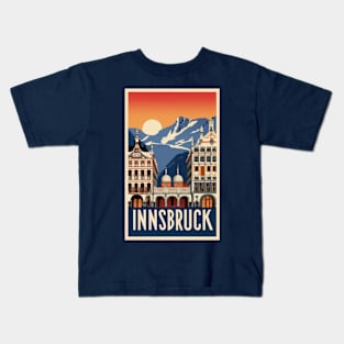 A Vintage Travel Art of Innsbruck - Austria Kids T-Shirt